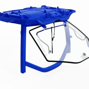 Rear opening window wiper system