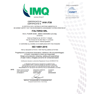 Italtergi - certificazione ISO-14001-CISQ